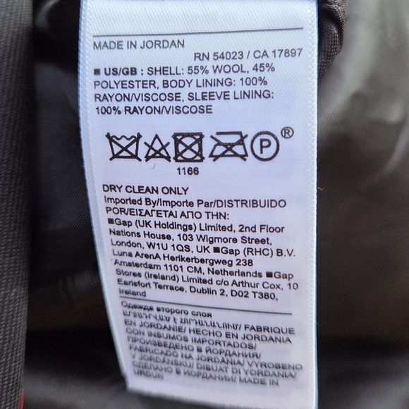 Banana Republic Black Captain's Double Breasted Blazer Wool Blend Size 6 - Picture 8 of 8